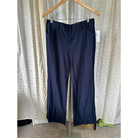 NWT INC International Concepts Women's Style 74132 Navy Wide Leg Trousers 6 - Picture 2 of 4